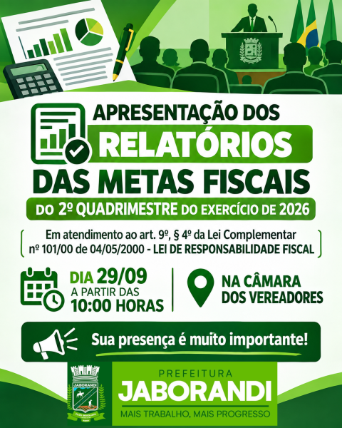 AUDIÊNCIA PÚBLICA - 2º QUADRIMESTRE -2026
