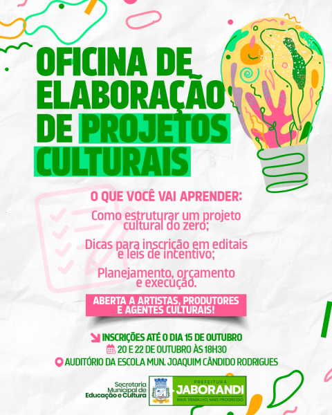 OFICINA DE ELABORAÇÃO DE PROJETOS CULTURAIS