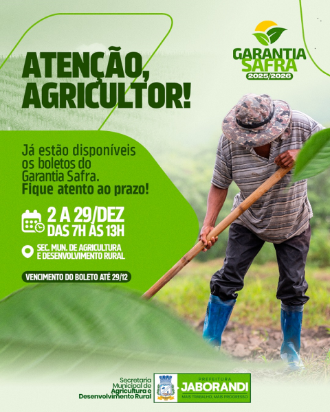 boletos do Garantia-Safra