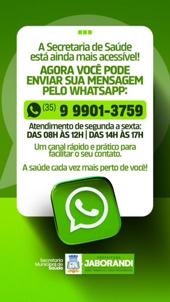 A Secretaria de Saúde está ainda mais acessível!