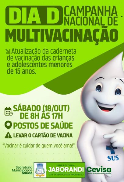 Dia D da Campanha Nacional de Multivacinação